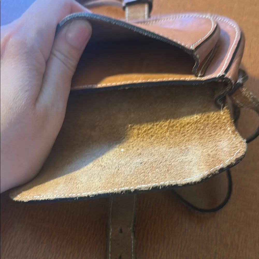Brown Leather‎ Crossbody Bag